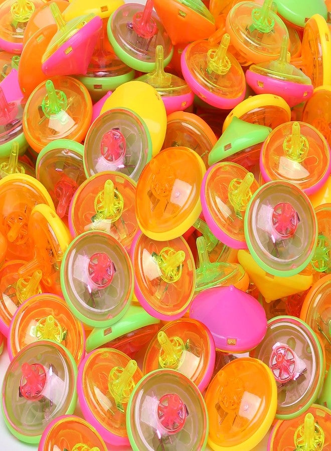 MOEAWS 50Pcs Kid’s Light Up Spinning Tops Set, 4 Color Mixing, LED Flashing Tops, Bulk Toys, Christmas Party Favors, Halloween Prizes, School Classroom Rewards, Birthday Goodie Bag Fillers for Boys & Girls - Image 2